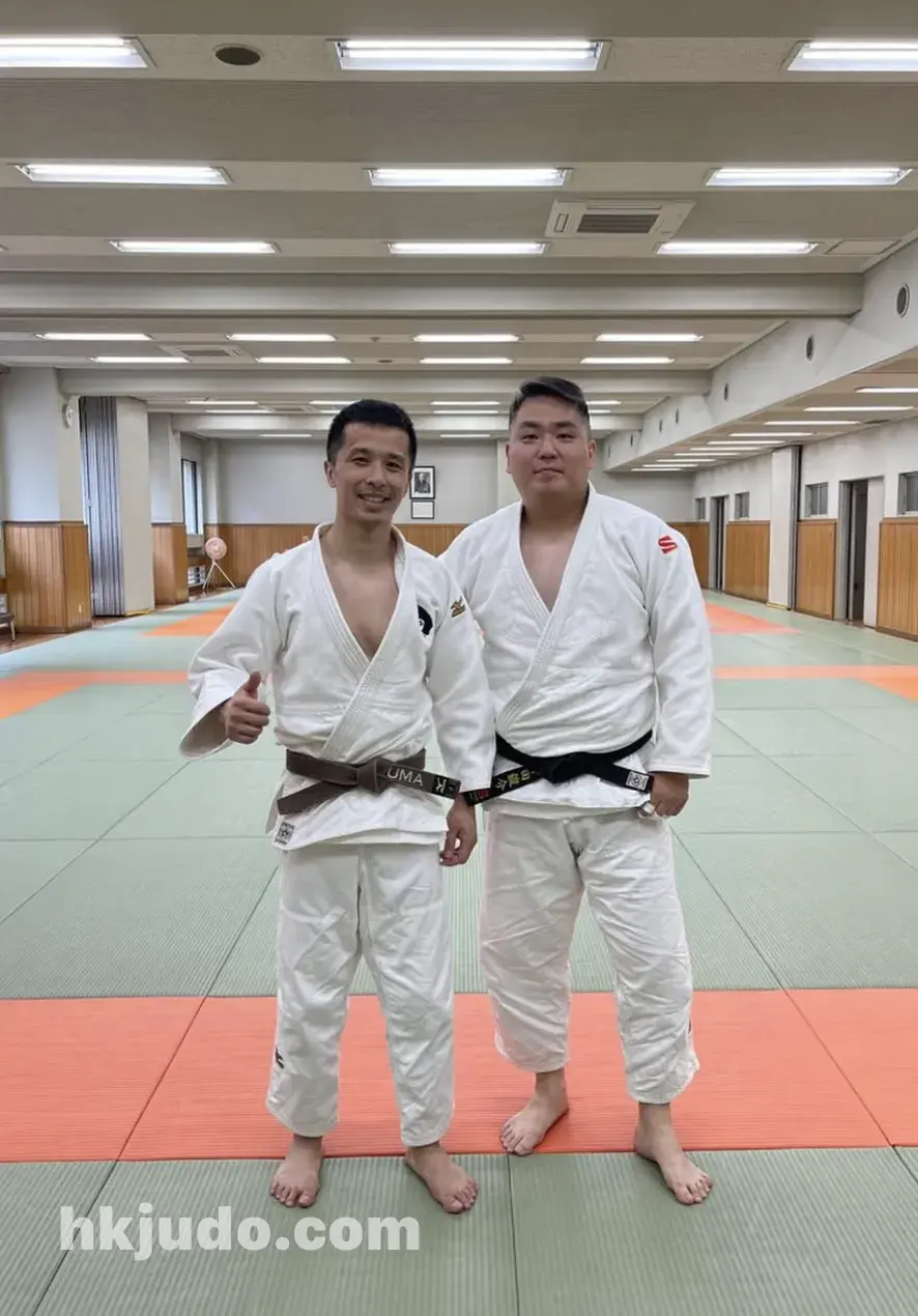 Kuma Dojo 兩位香港柔道選手在講道館練習場合照